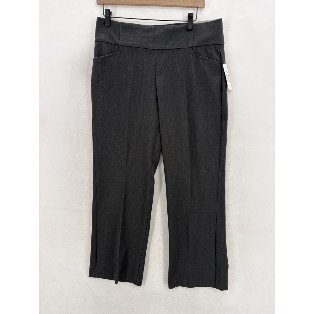 Christopher & Banks Downtown Dress Pants Womens 10P Gray Modern Fit Trouser NWT